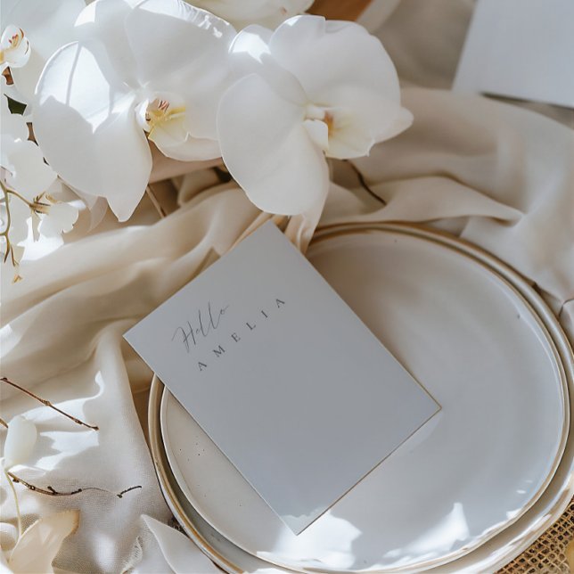 Light Slate Blue Flat Blank Table Guest Platzkarte (Light Slate Blue Flat Blank Table Guest Place Card)