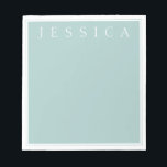 Light Slate Blue Gray | Ihr Name Notizblock<br><div class="desc">Hellblau,  grau,  mit deinem Namen.</div>