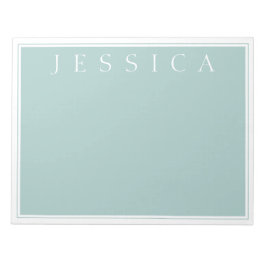 Light Slate Blue Gray | Ihr Name Notizblock