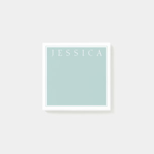 Light Slate Blue Gray   Ihr Name Post-it Klebezettel