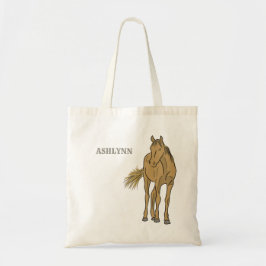 Light Sorrel Brown Pferde Realistische Illustratio Tragetasche