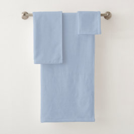 Light Steel Blue Solid Color Badhandtuch Set