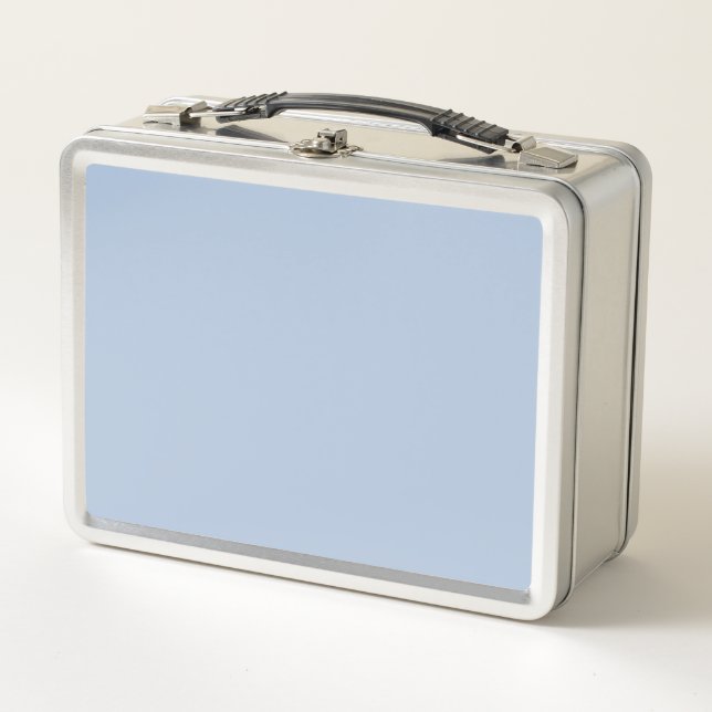 Light Steel Blue Solid Color Metall Brotdose (Vorderseite)