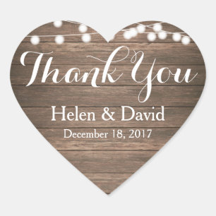 Light Strings Danke Gastgeschenk Hochzeit Stickers
