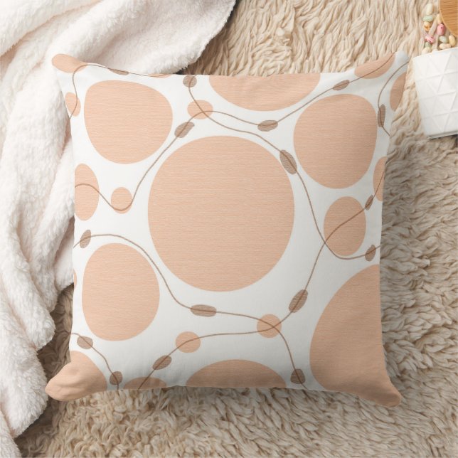 Light Tan Earth Tones Circles Kissen (Decke)