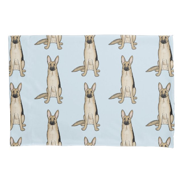 Light Tan German Shepherd Dogs Pattern Kissenbezug (Vorderseite)