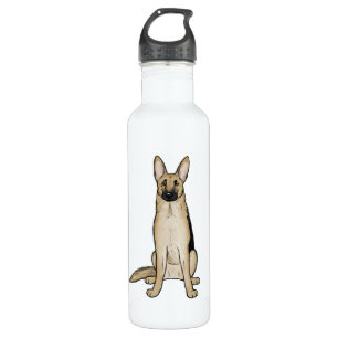 Light Tan und Black German Shepherd Dog Pet Art Edelstahlflasche