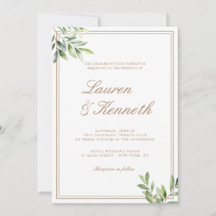 Light Taupe Eucalyptus Wedding QR Code Einladung