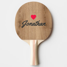 Light Teak Wood Vintage Heart Signature Tischtennis Schläger