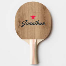Light Teak Wood Vintage Star Signature Tischtennis Schläger