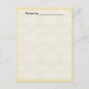 Light Textured Rezept Blank #2 Karte