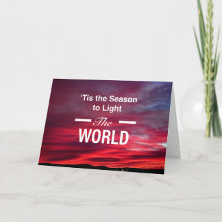 Light the World Sunrise Christmas Card Feiertagskarte