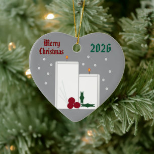 "Light Up the Season" Keramik-Herzanhänger Keramik Ornament