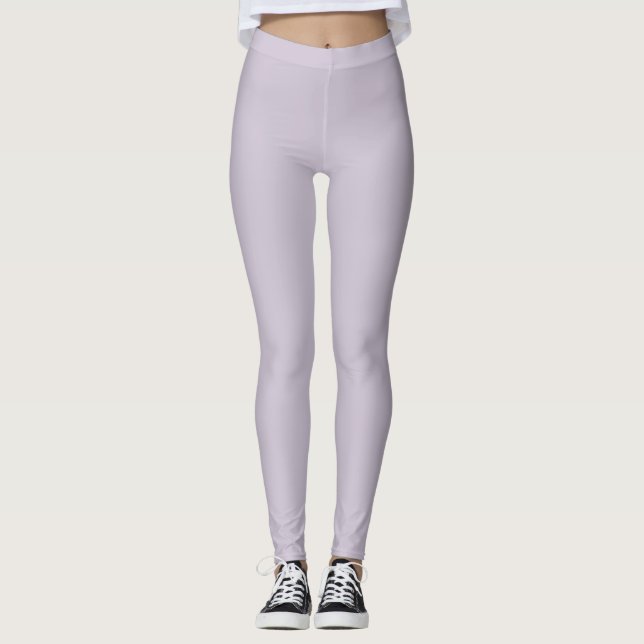 Light Wisteria Solid Color Leggings (Vorderseite)