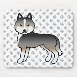 Light Wolf Gray Siberian Husky Niedlich Cartoon Do Mousepad