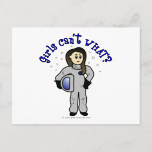 Light Woman Astronaut Postkarte