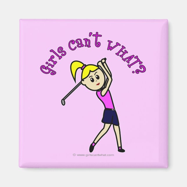 Light Woman Golfer Magnet (Vorne)