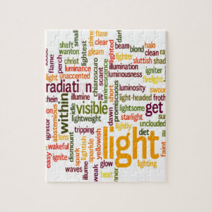 Light Word Cloud Art Print
