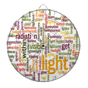 Light Word Cloud Art Print Dartscheibe