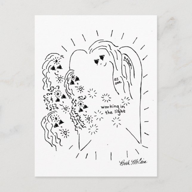 "Light Workers Ansammlung Postcard" Postkarte (Vorderseite)