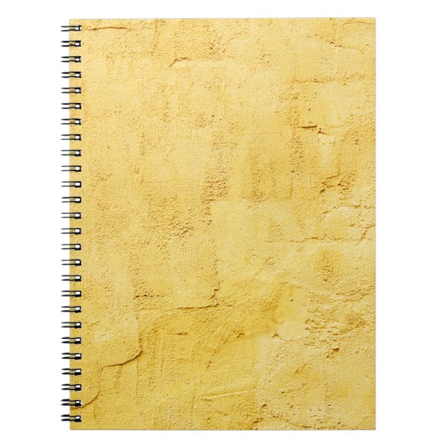 light yellow abstract textured plaster on the wall notizblock (Vorderseite)