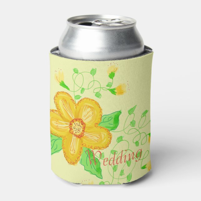 Light Yellow Designer Wedding Drink Holder Dosenkühler (Kanne Vorderseite)