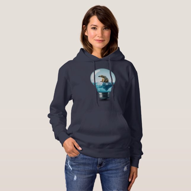 Lightbulb Iceberg - Polar Bear in a Lightbulb Hoodie (Vorne ganz)