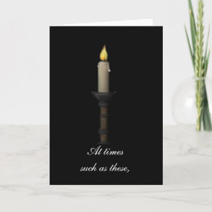 Lighted Candle Sympathy Card Karte