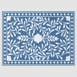 Lighter Blue Traditional Bone Inlay Decoupage  Seidenpapier
