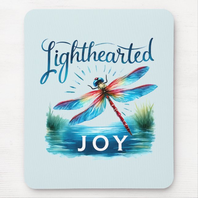 Lighthearted Joy - Artistic Dragonfly Mousepad (Vorne)