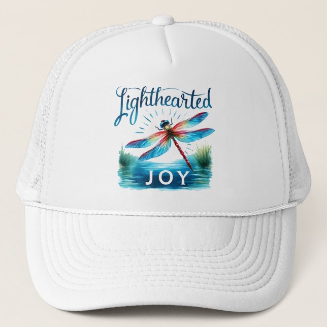 Lighthearted Joy - Artistic Dragonfly Truckerkappe (Vorderseite)