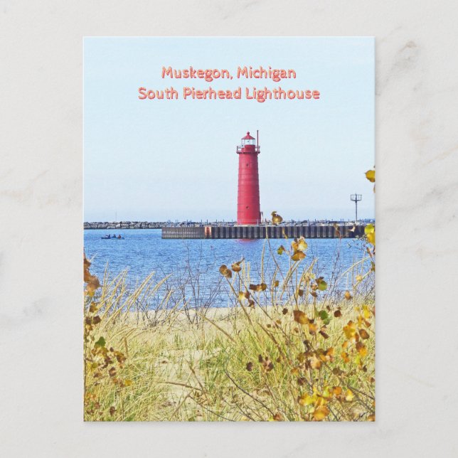 LIGHTHOS, MUSKEGON, MICHIGAN Postcard Postkarte (Vorderseite)