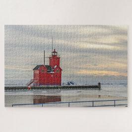 Lighthouse bekannt als Big Red in Holland Michigan