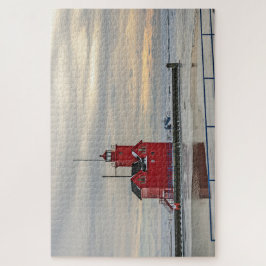 Lighthouse bekannt als Big Red in Holland Michigan