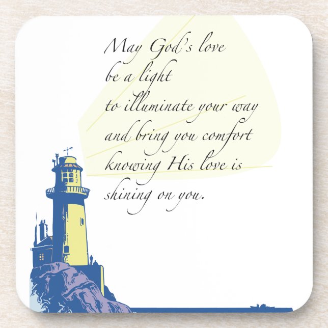 Lighthouse Blessings Prayer Untersetzer (Vorderseite)