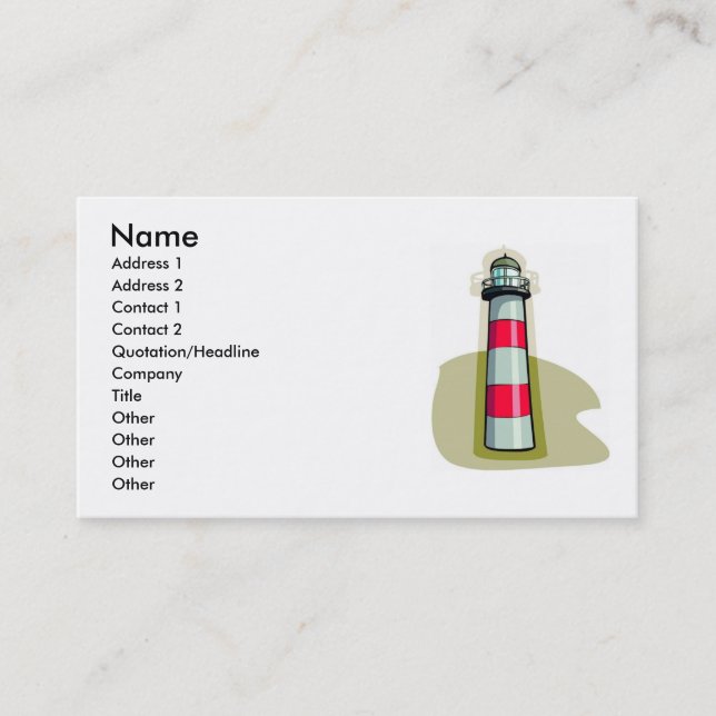 Lighthouse Business Card Visitenkarte (Vorderseite)
