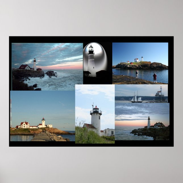 Lighthouse Collage Poster! Poster (Vorne)