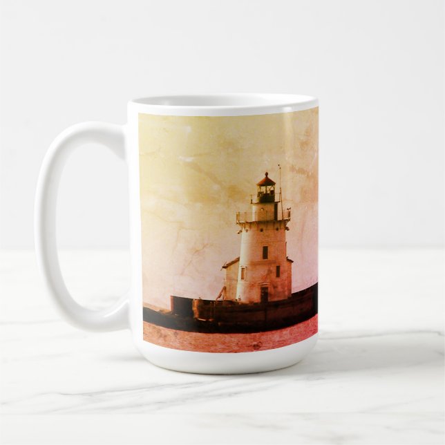 Lighthouse Foto Effect Tasse (Links)