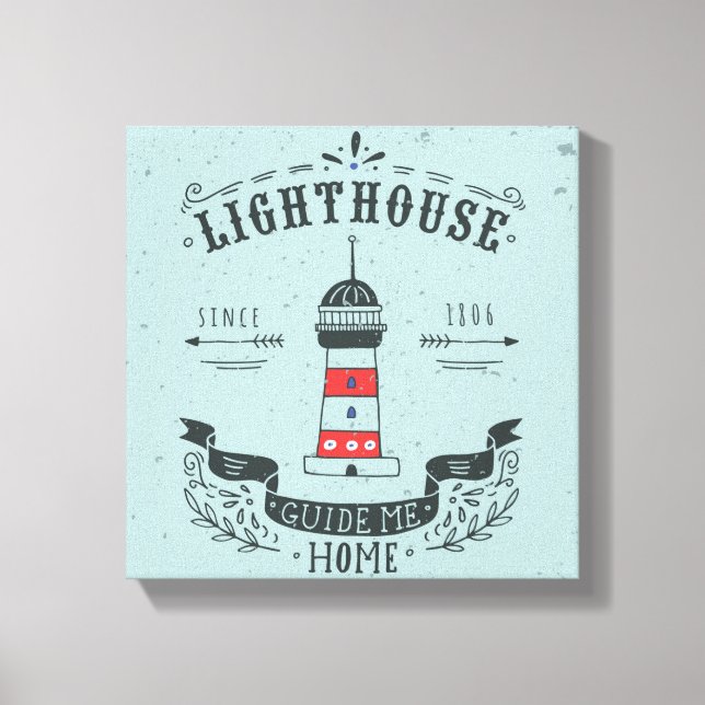 Lighthouse Guide Me Zuhause Poster Leinwanddruck (Vorderseite)