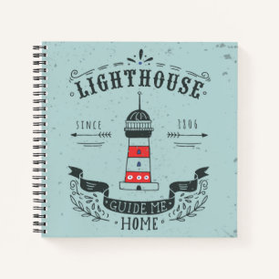 Lighthouse Guide Me Zuhause Poster Notizbuch