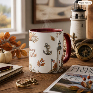 Lighthouse-Herbstsaison-Nautik-Küste Tasse