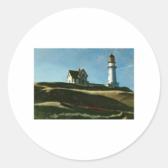 Lighthouse Hill - Edward Hopper Runder Aufkleber (Vorderseite)