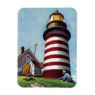 Lighthouse Keeper von Stevan Dohanos Magnet