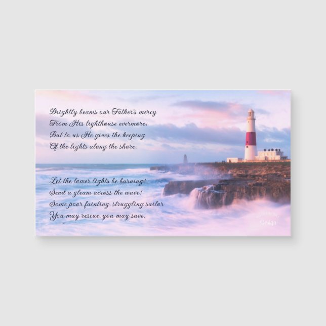 Lighthouse Landscape Photo Inspiring Quote Magnet (Vorderseite)