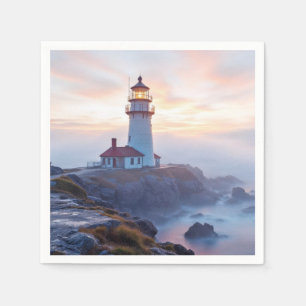 Lighthouse Ocean Sea Nature Marine Coastline Shore Serviette