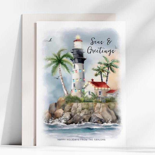 Lighthouse Palm Tree Sea Küste Weihnachten (Von Creator hochgeladen)