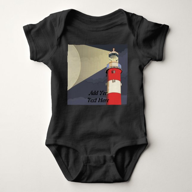 LIGHTHOUSE personalisieren. Baby Strampler (Vorderseite)