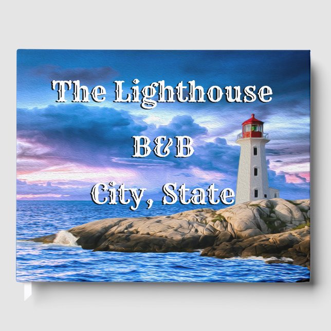 Lighthouse personnalisable - Livre d'hôtes (Recto)