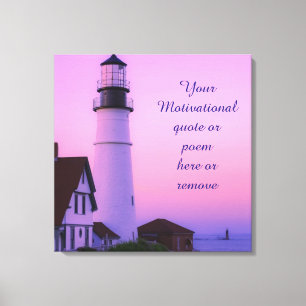 Lighthouse Pink Sky Leinwanddruck