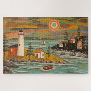 Lighthouse Sail Jigsaw Puzzle par Karla Gerard